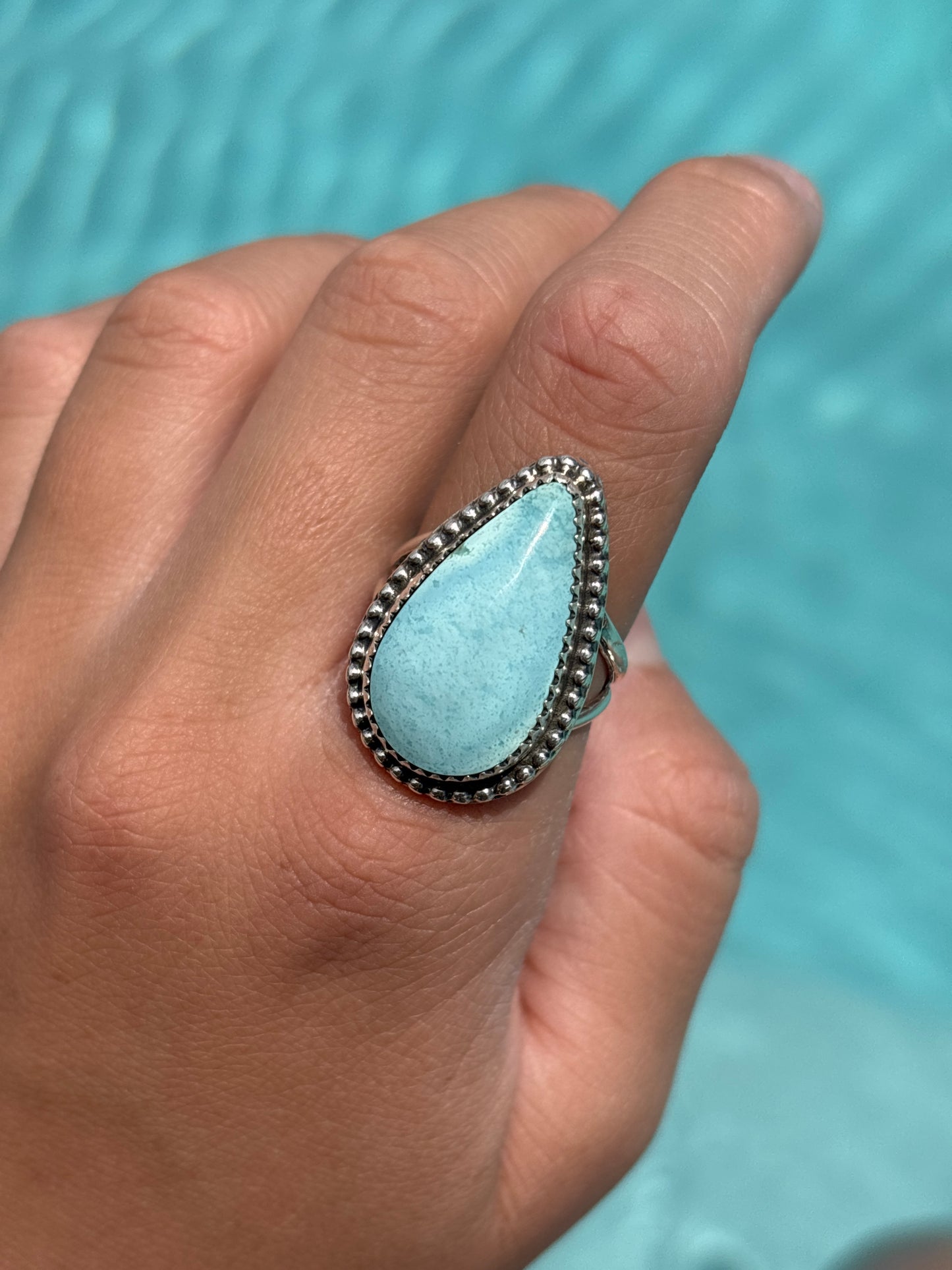 Native American, Hand-Made, Turquoise & Sterling Silver Ring