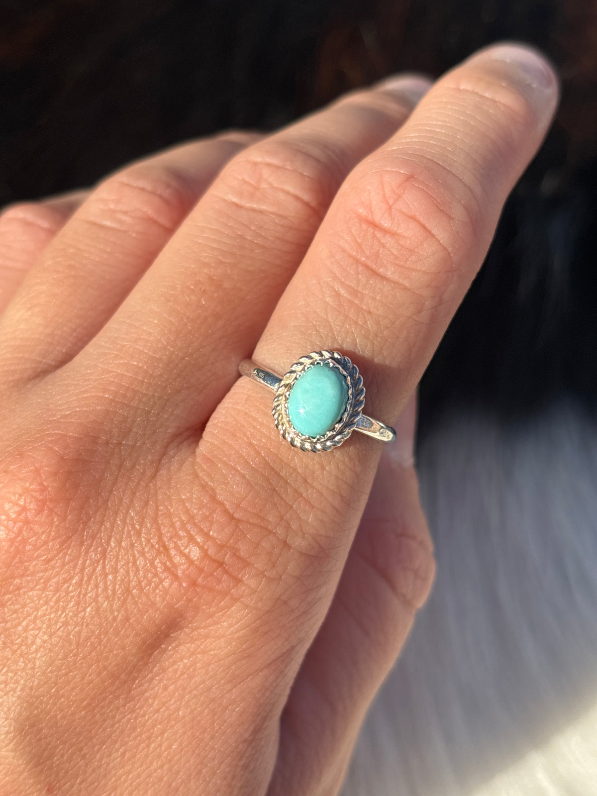 Native American, Hand-Made, Turquoise & Sterling Silver Ring