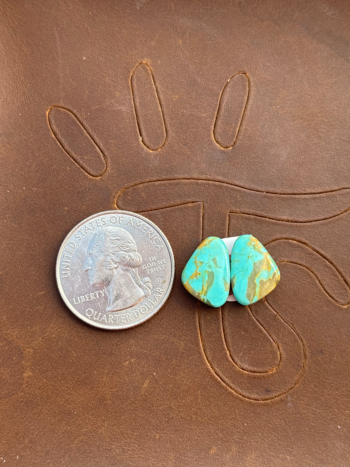 Turquoise Earrings Cabochon Set