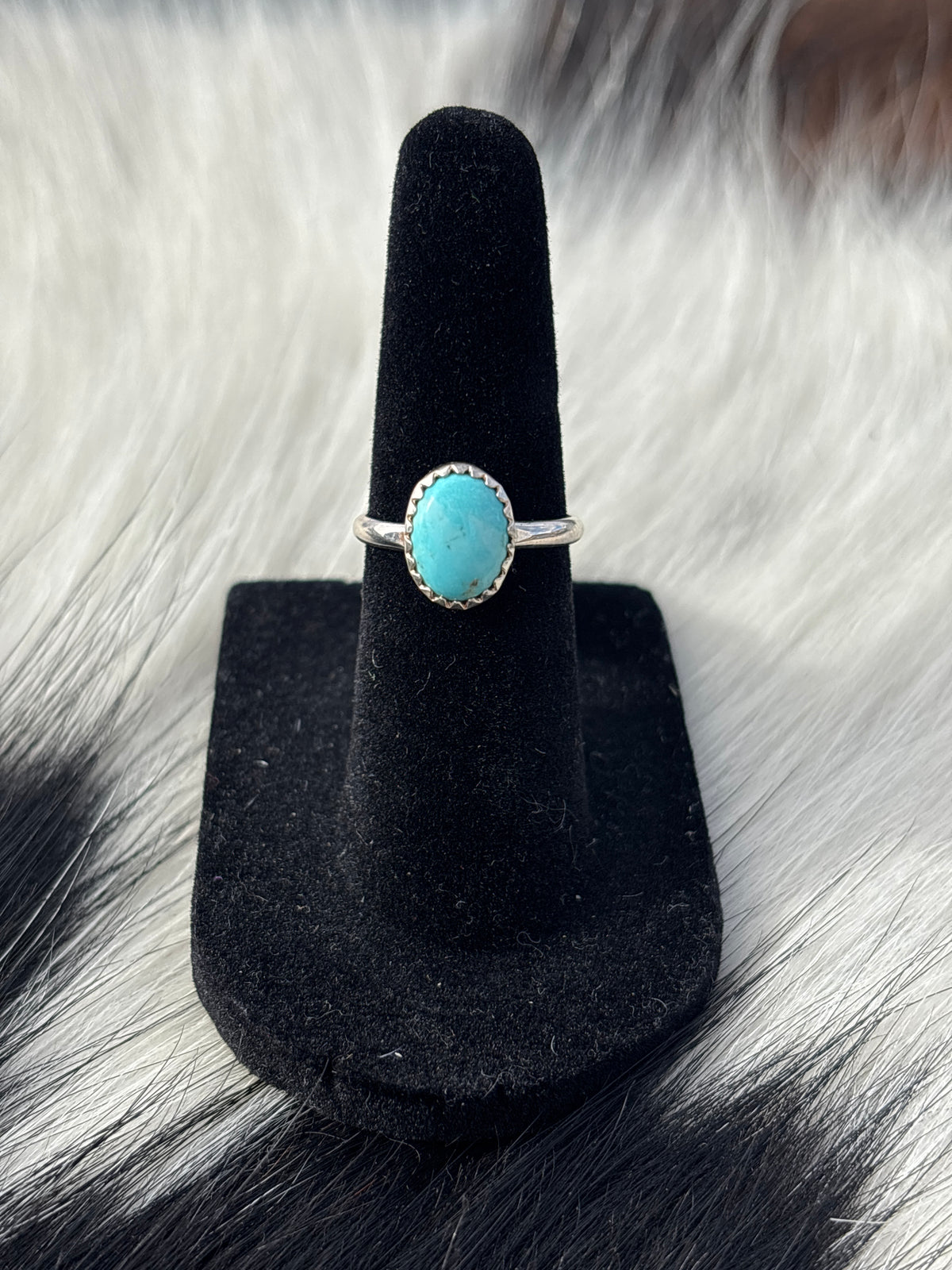 Native American, Hand-Made, Turquoise & Sterling Silver Ring