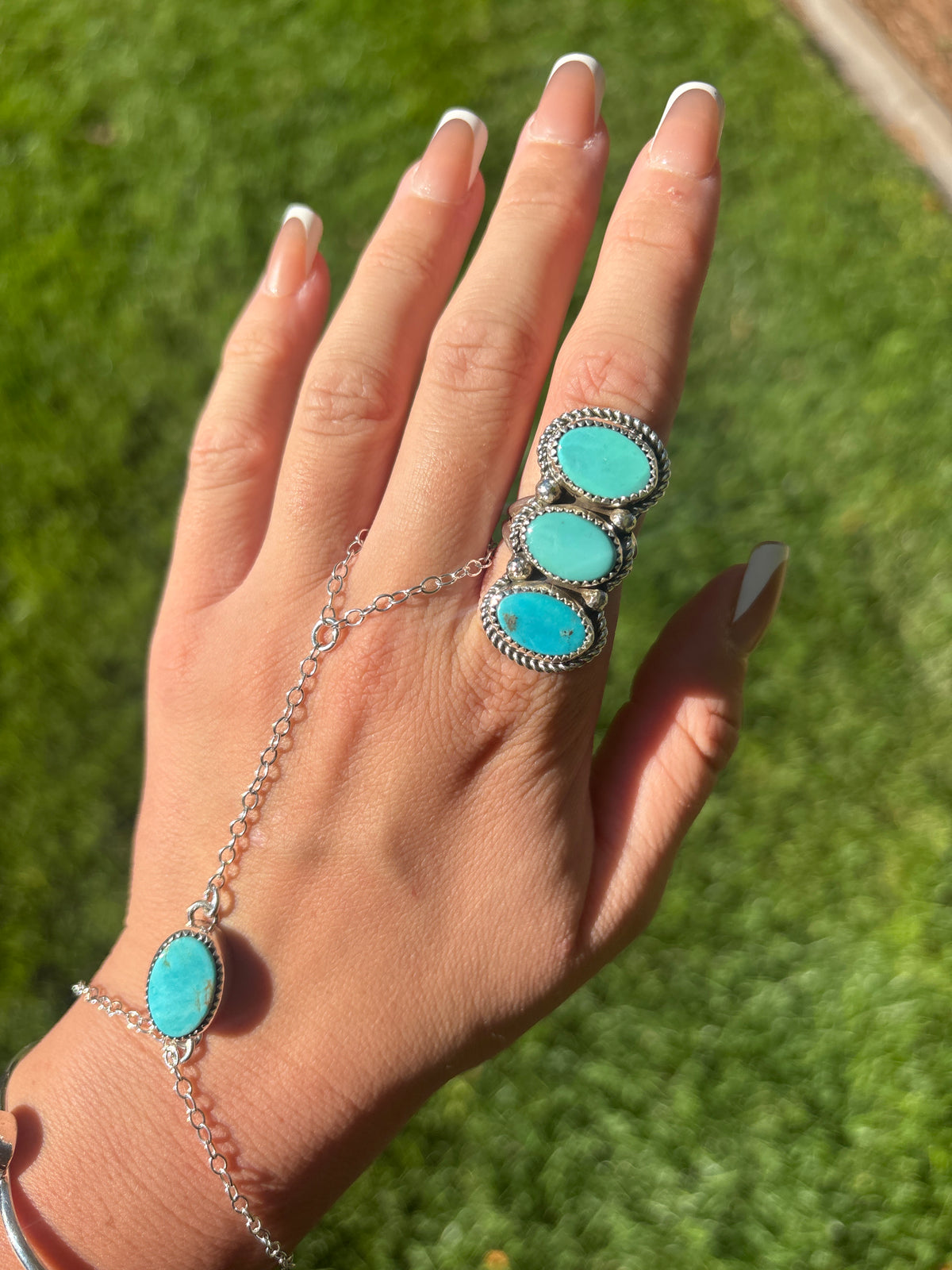 Native American, Hand-Made, Turquoise & Sterling Silver Ring