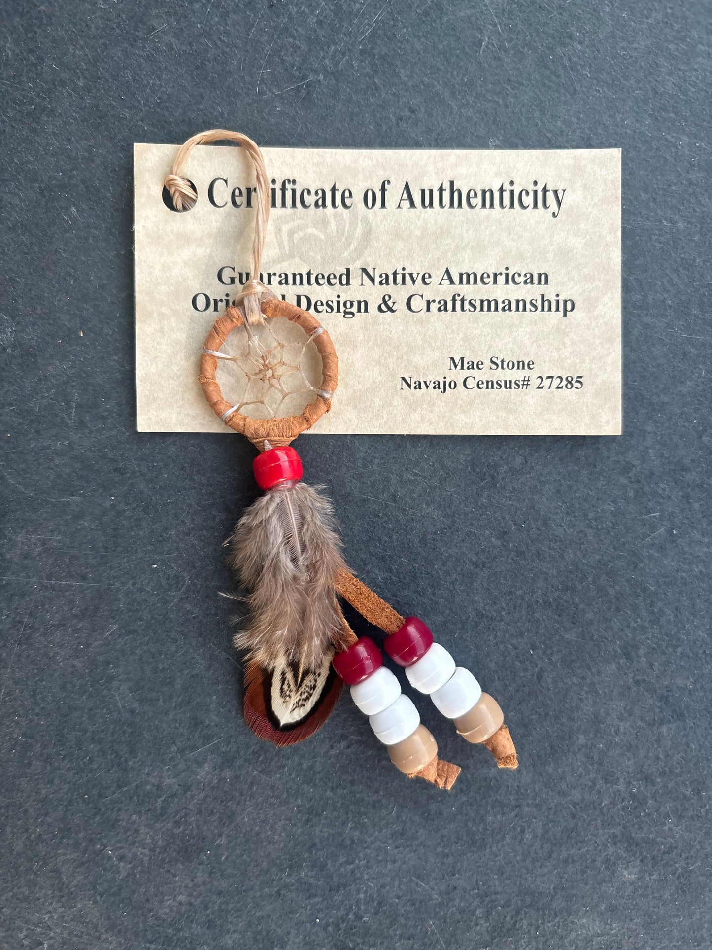 Native American, Hand-Made, 1" Dreamcatcher