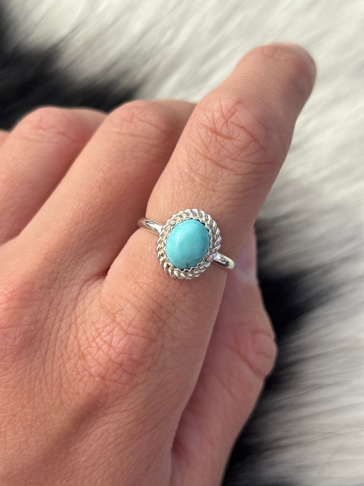 Native American, Hand-Made, Turquoise & Sterling Silver Ring