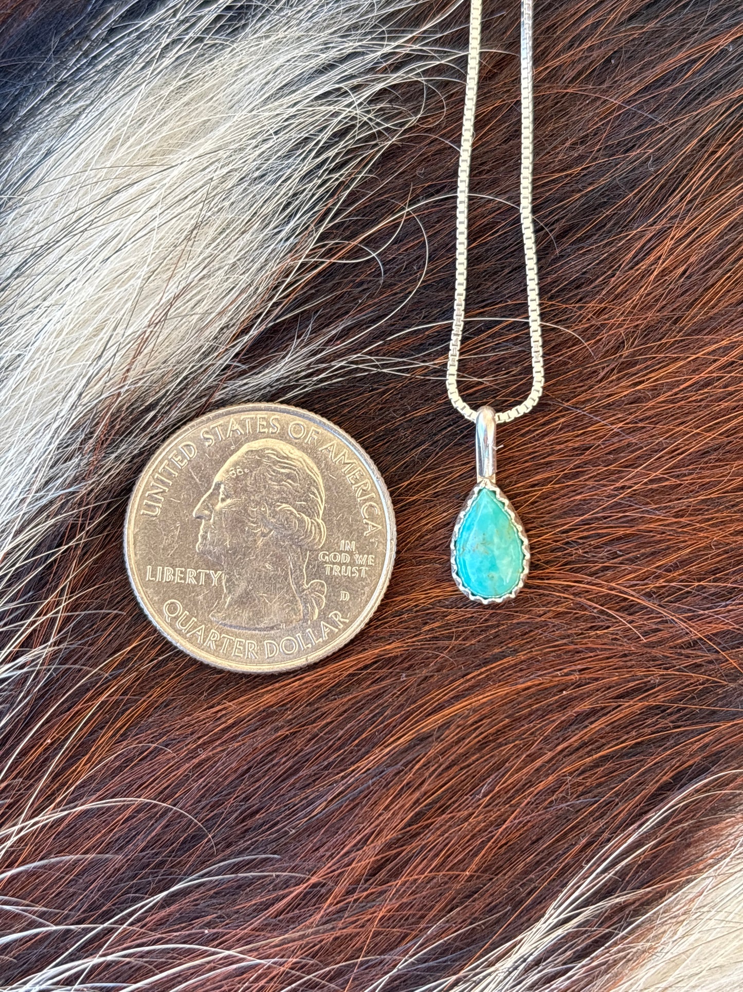 Native American, Hand-Made, Turquoise & Sterling Silver Necklace #5