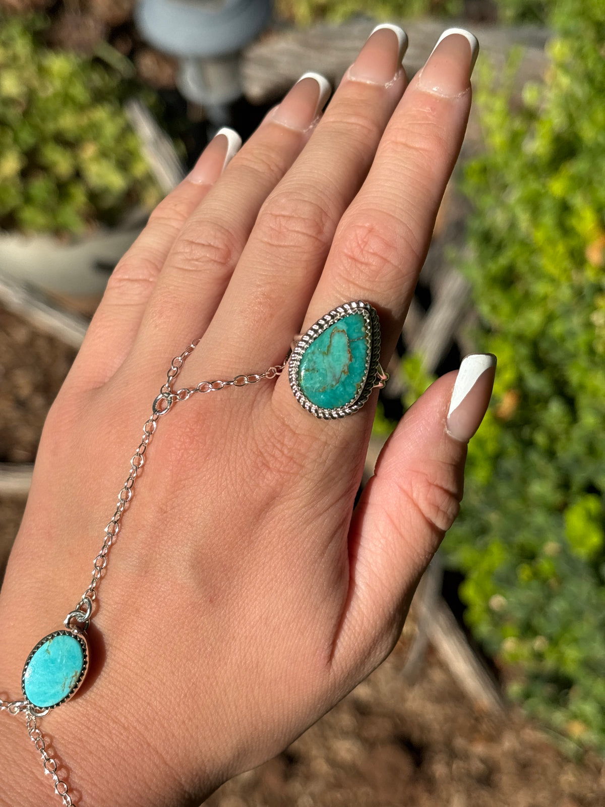 Native American, Hand-Made, Turquoise & Sterling Silver Ring