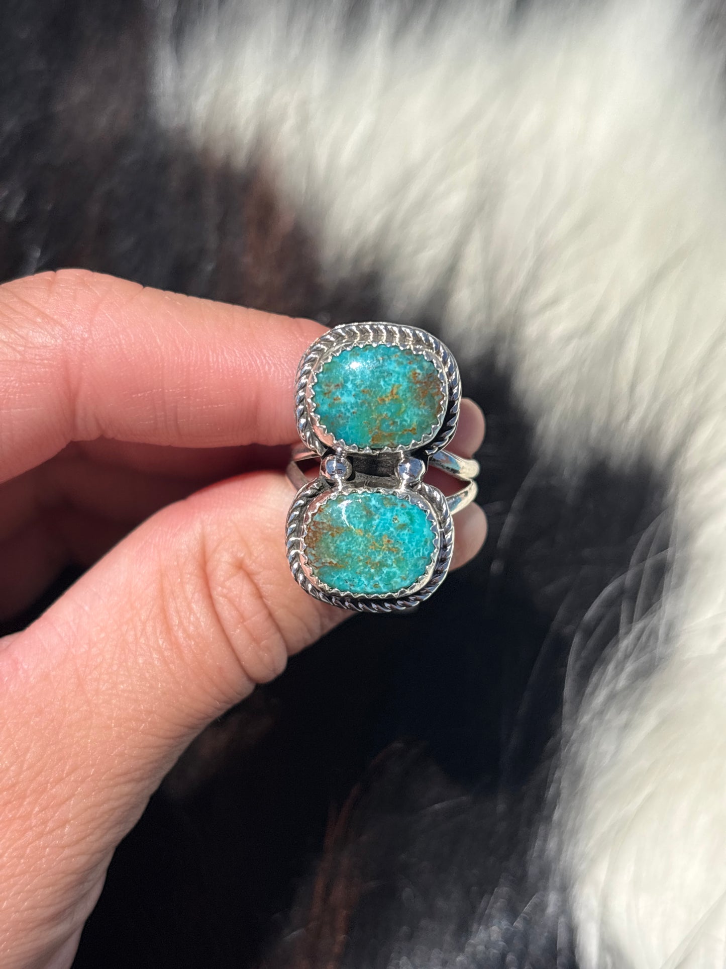 Native American, Hand-Made, Turquoise & Sterling Silver Ring