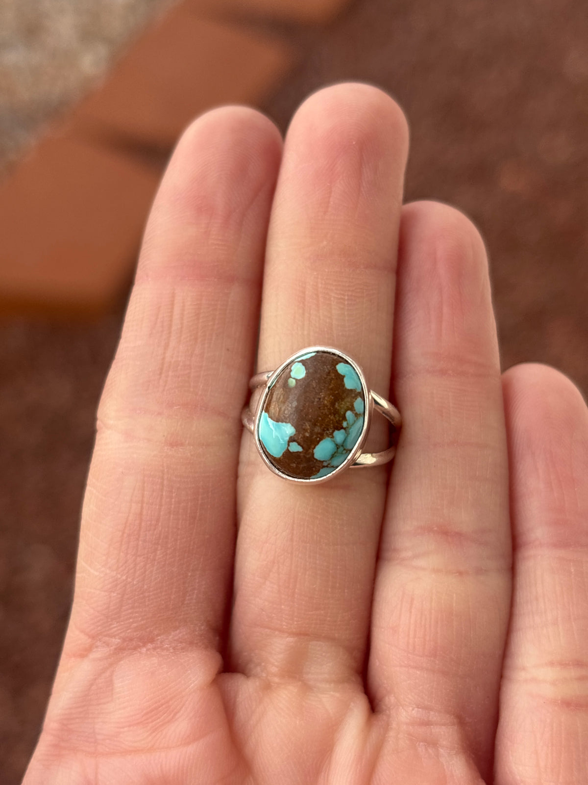 Native American, Hand-Made, Turquoise & Sterling Silver Ring