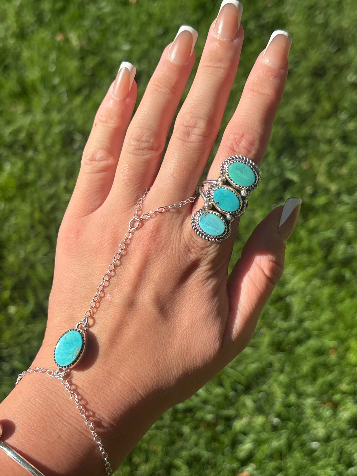 Native American, Hand-Made, Turquoise & Sterling Silver Ring
