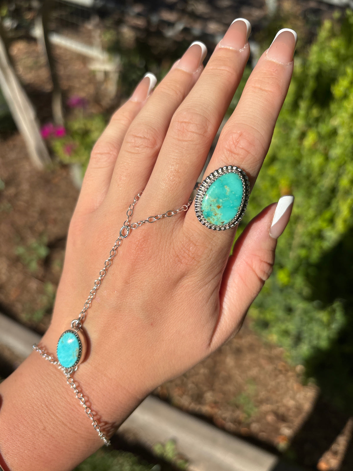 Native American, Hand-Made, Turquoise & Sterling Silver Ring