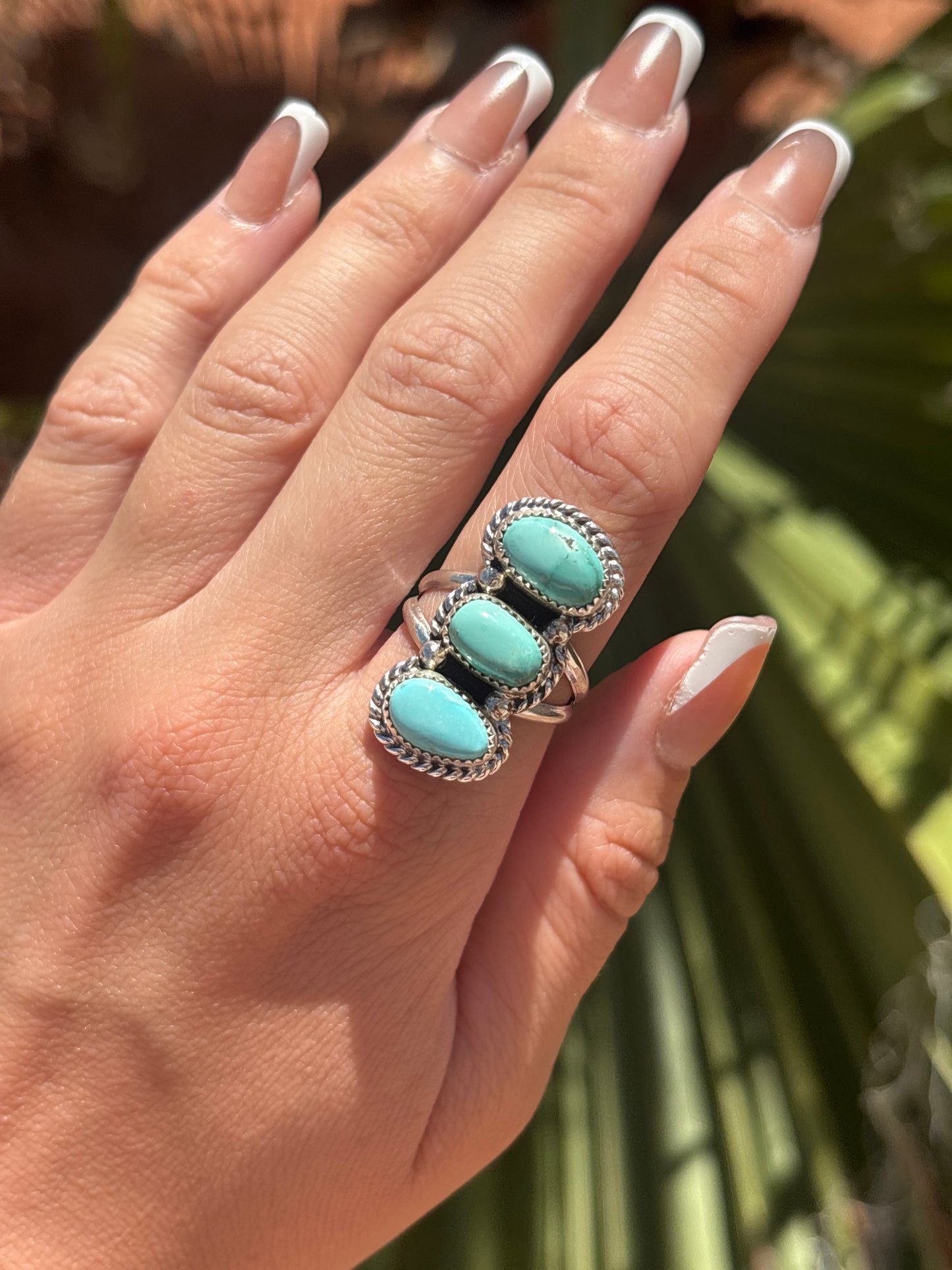 Native American, Hand-Made, Turquoise & Sterling Silver Ring
