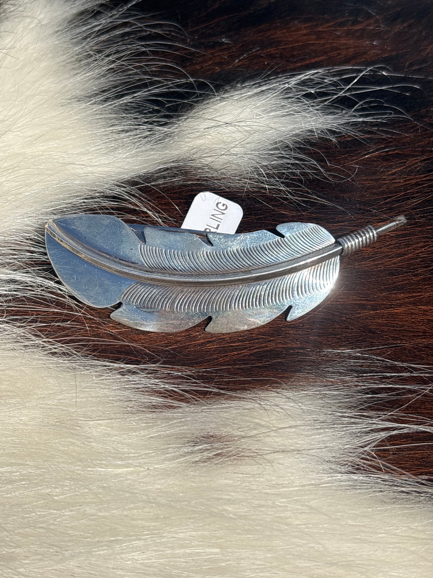 Native American, Hand-Made, Sterling Silver Hair Clip