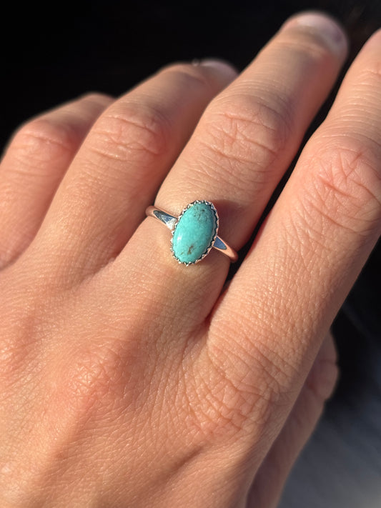 Native American, Hand-Made, Turquoise & Sterling Silver Ring