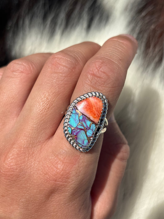 Native American, Hand-Made, Mojave & Sterling Silver Ring