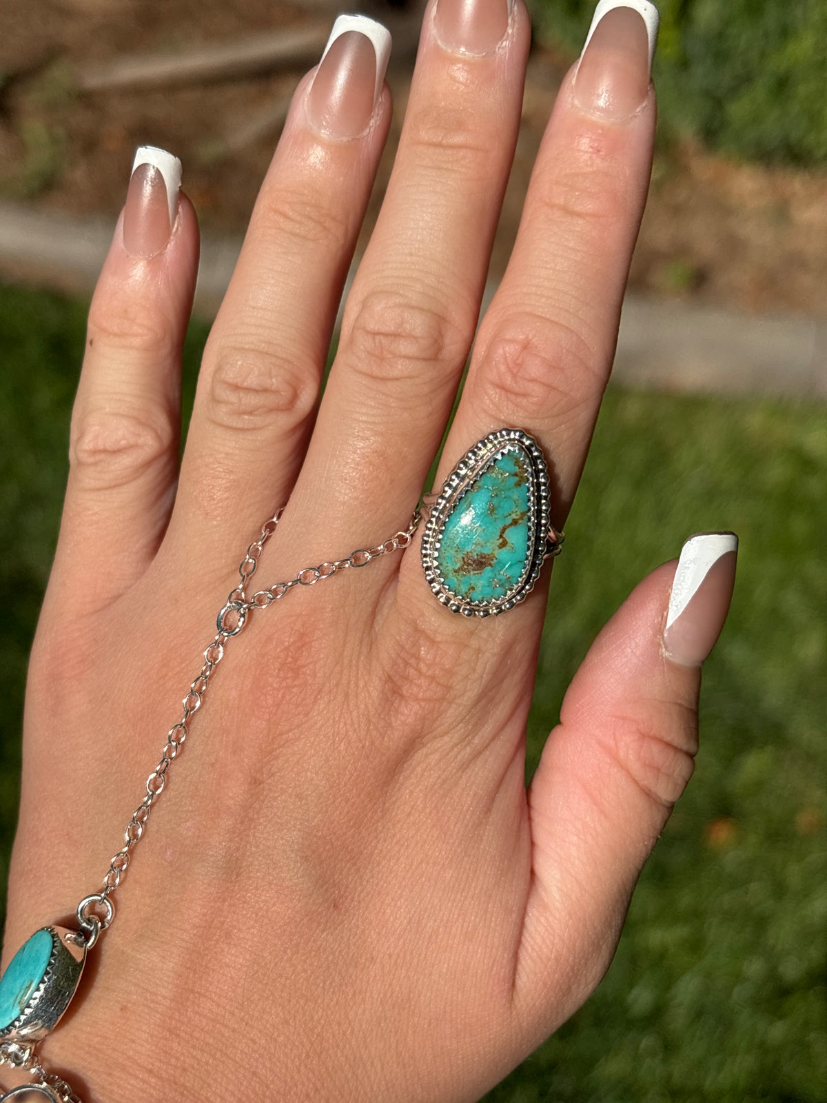 Native American, Hand-Made, Turquoise & Sterling Silver Ring