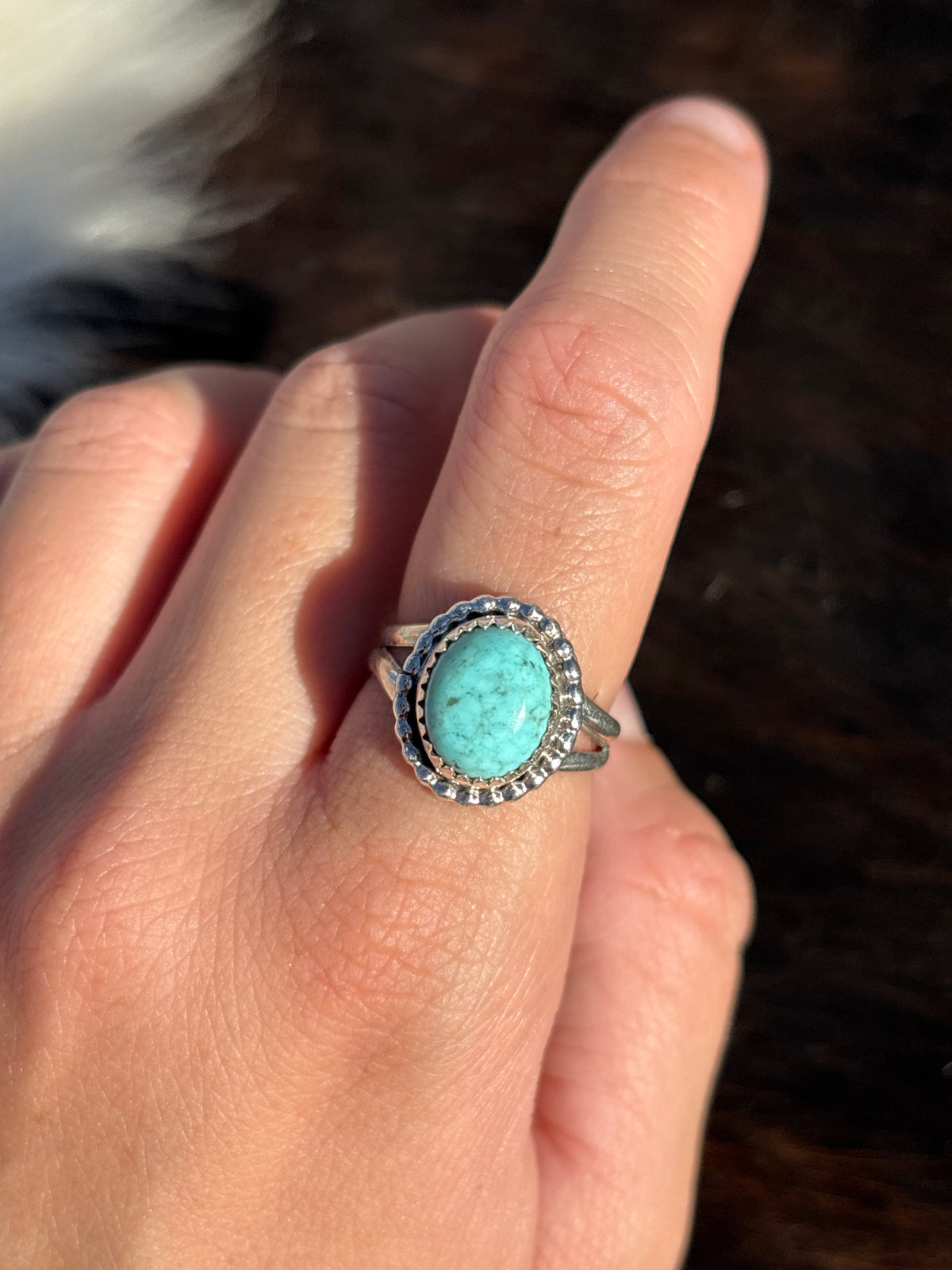 Native American, Hand-Made, Turquoise & Sterling Silver Ring