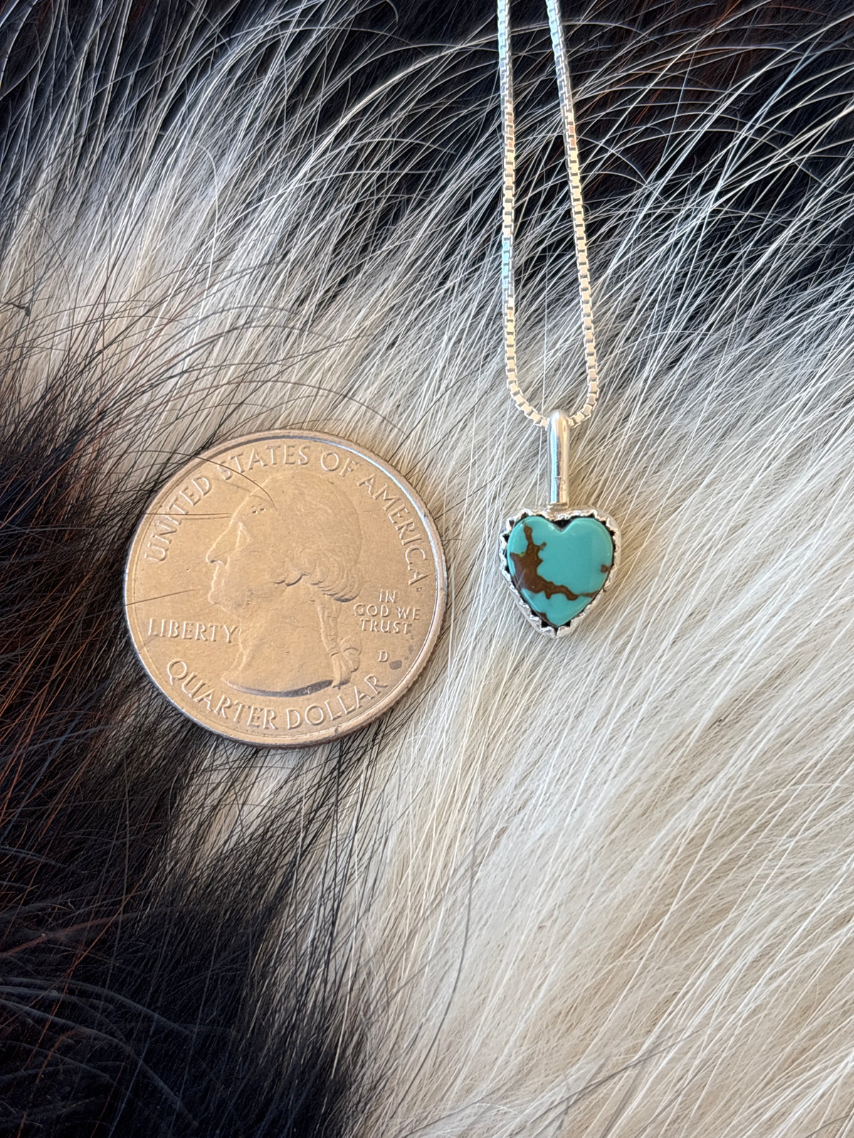 Native American, Hand-Made, Turquoise & Sterling Silver Necklace