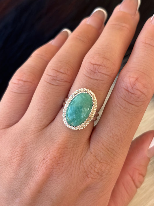 Native American, Hand-Made, Turquoise & Sterling Silver Ring