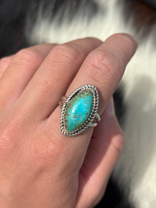 Native American, Hand-Made, Turquoise & Sterling Silver Ring