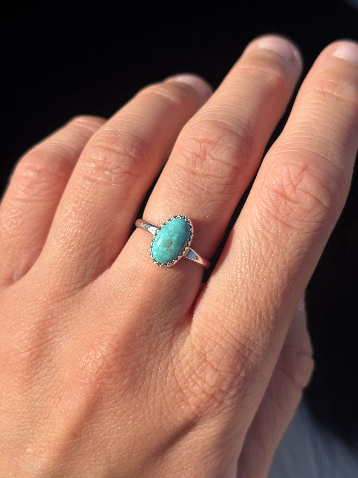 Native American, Hand-Made, Turquoise & Sterling Silver Ring