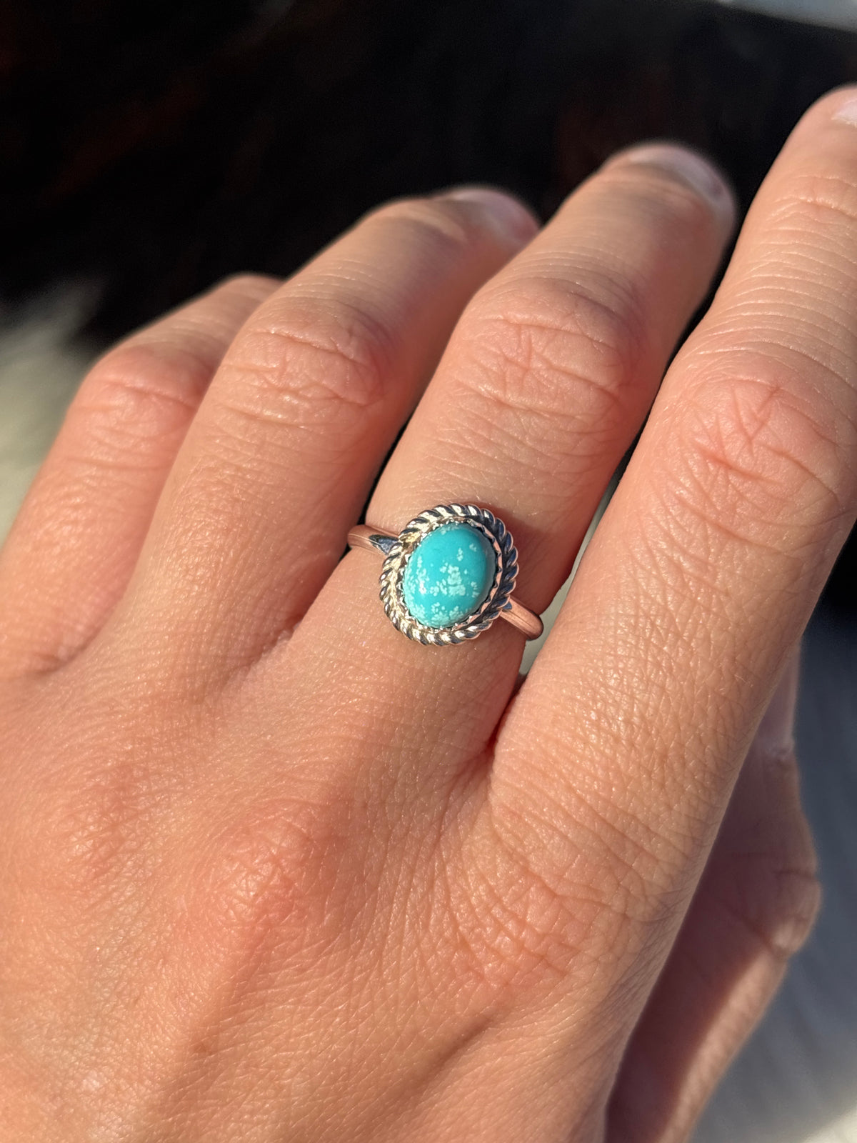 Native American, Hand-Made, Turquoise & Sterling Silver Ring