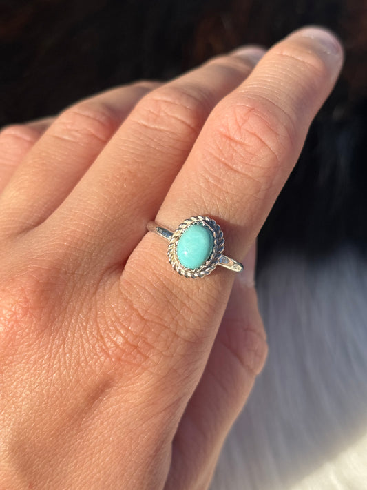 Native American, Hand-Made, Turquoise & Sterling Silver Ring