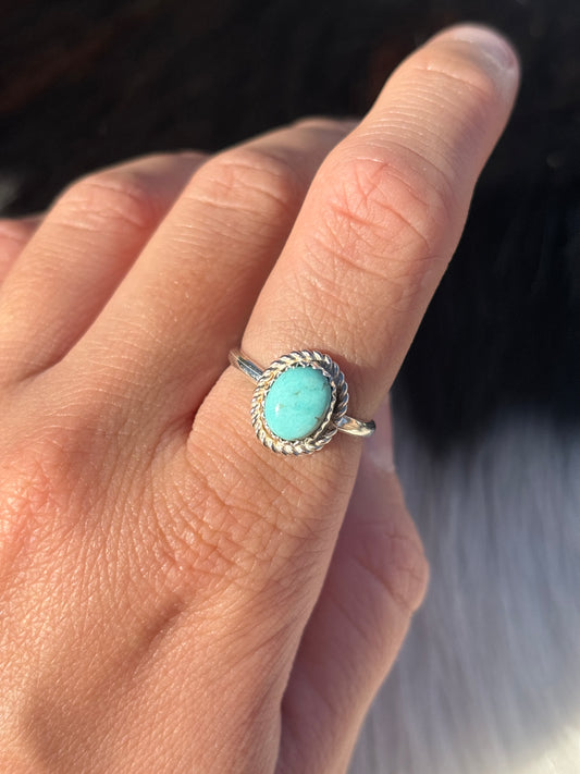 Native American, Hand-Made, Turquoise & Sterling Silver Ring
