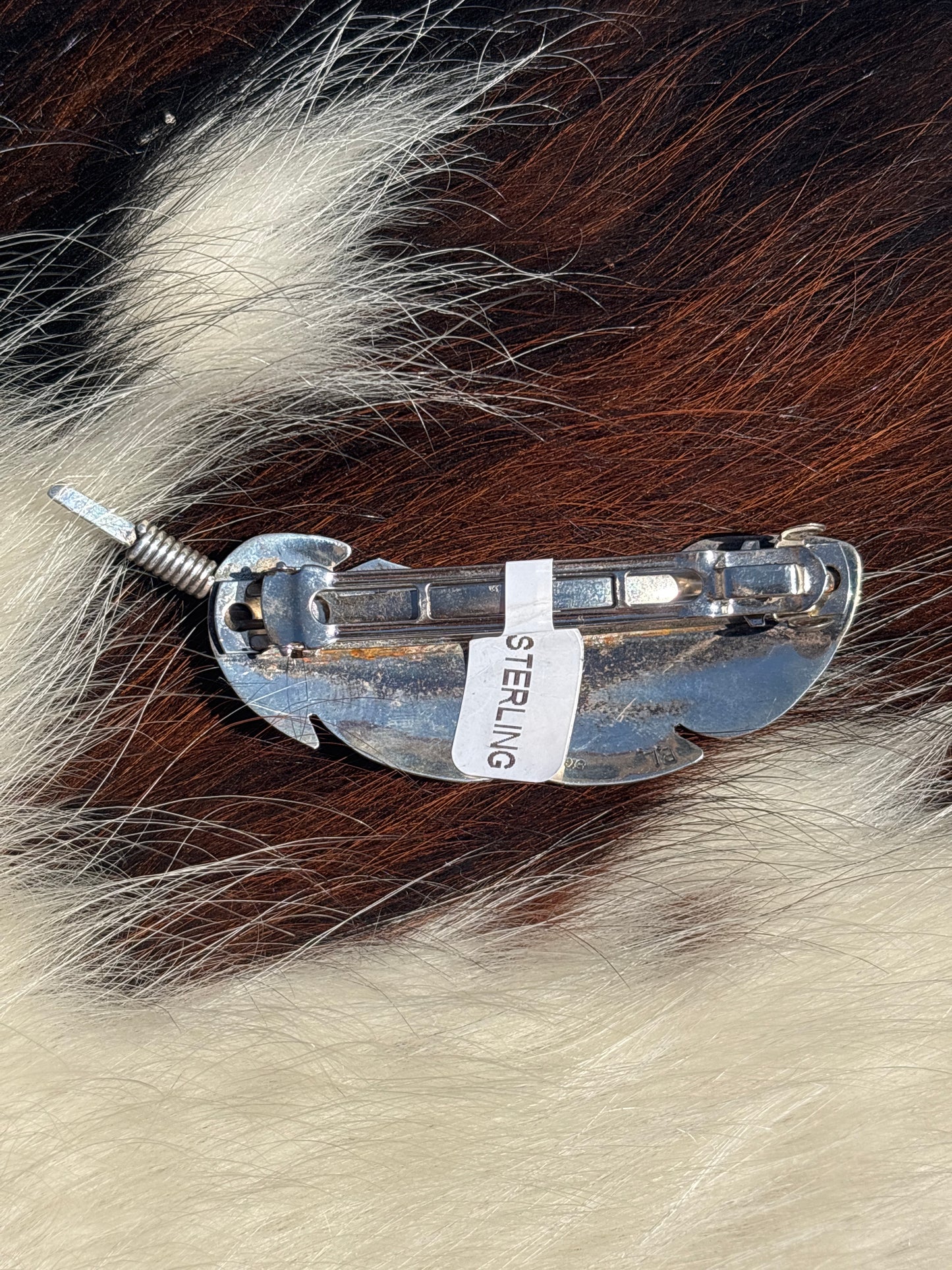 Native American, Hand-Made, Sterling Silver Hair Clip
