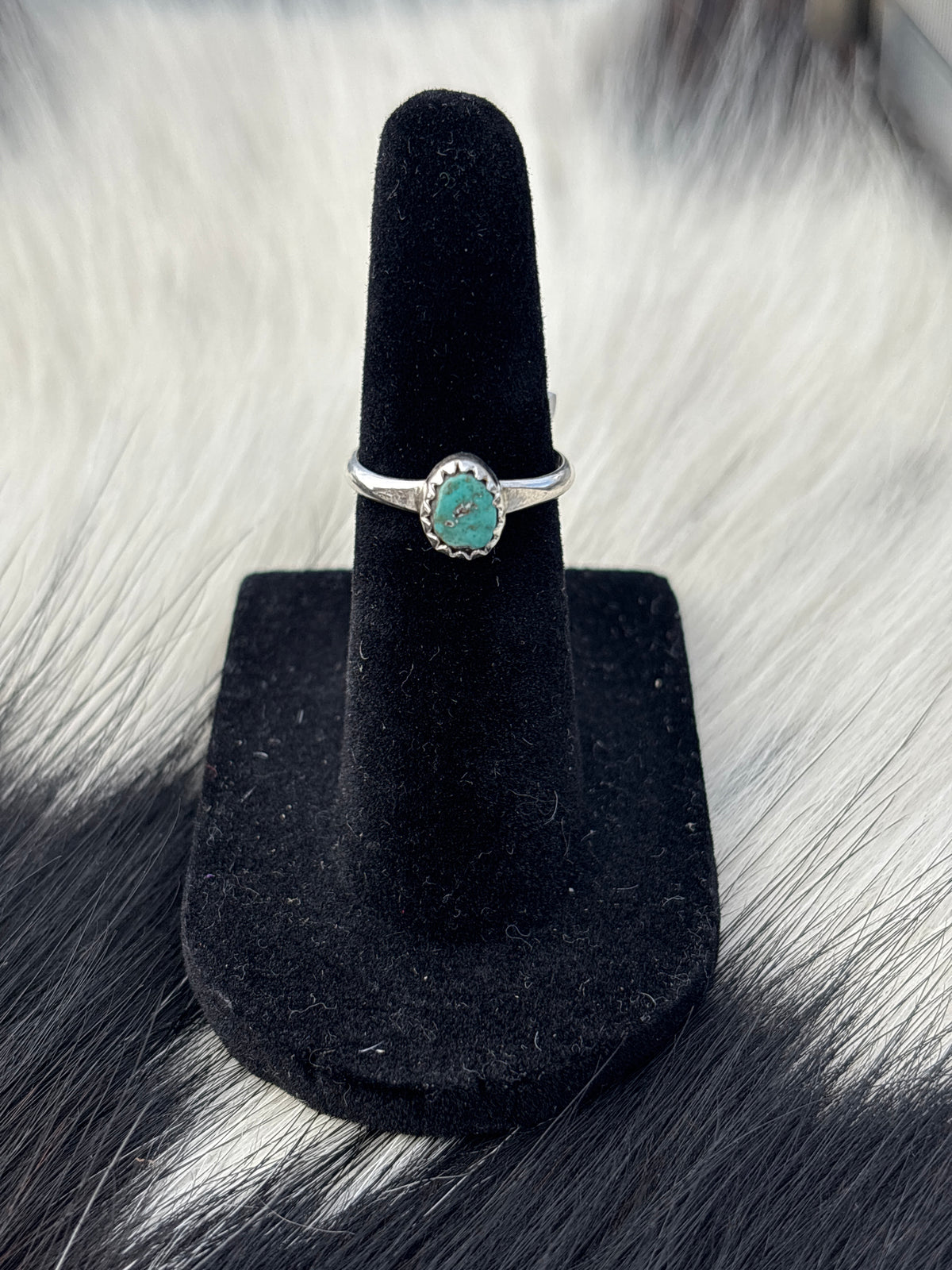 Native American, Hand-Made, Turquoise & Sterling Silver Ring