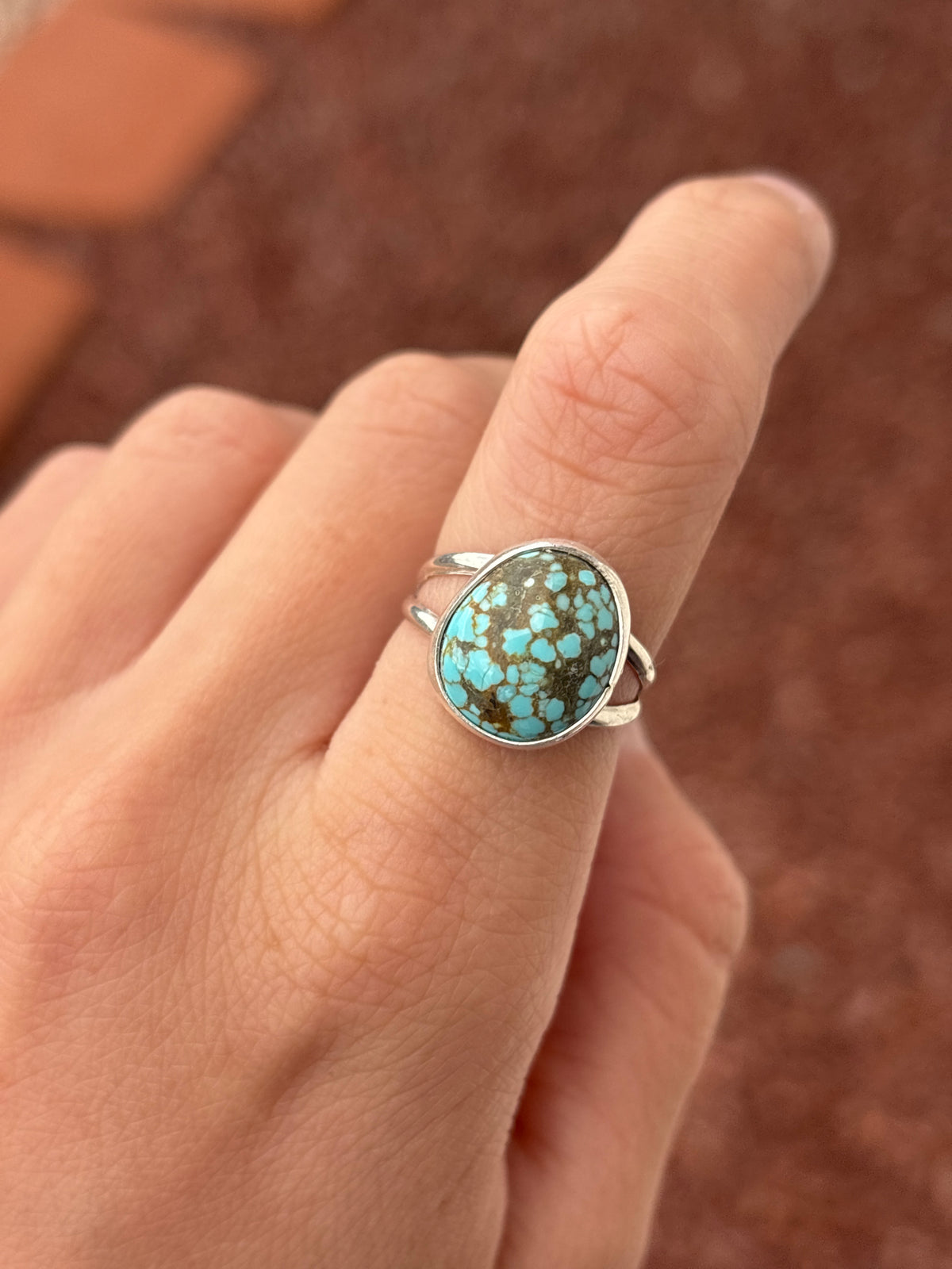 Native American, Hand-Made, Turquoise & Sterling Silver Ring
