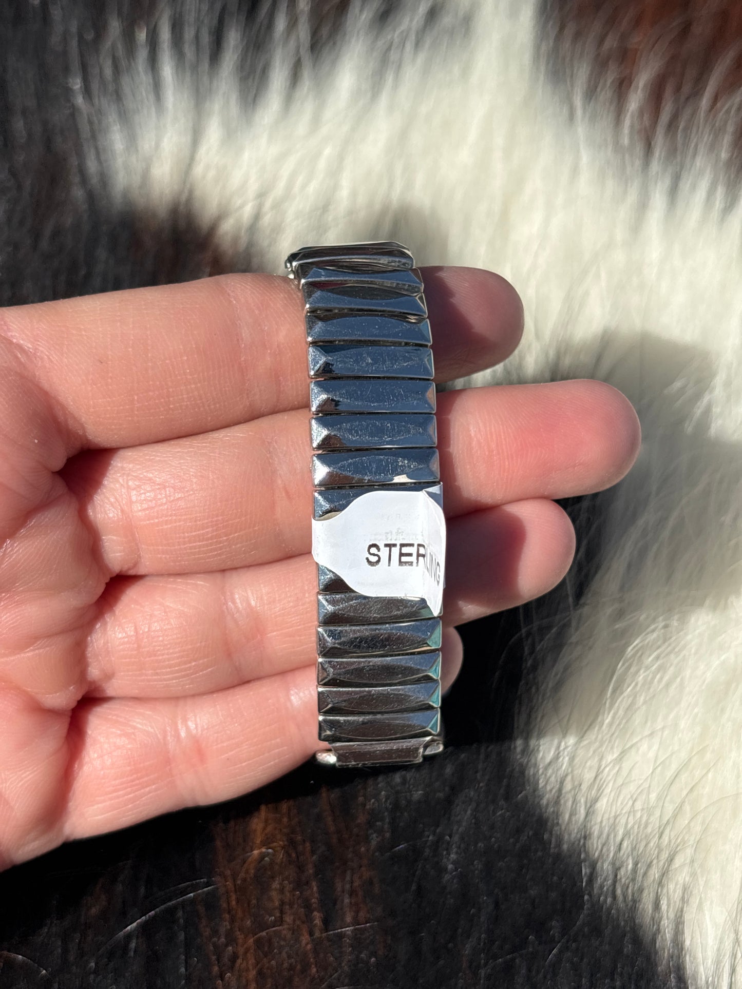 Mens Native American, Handmade, Turquoise & Sterling Silver Watch