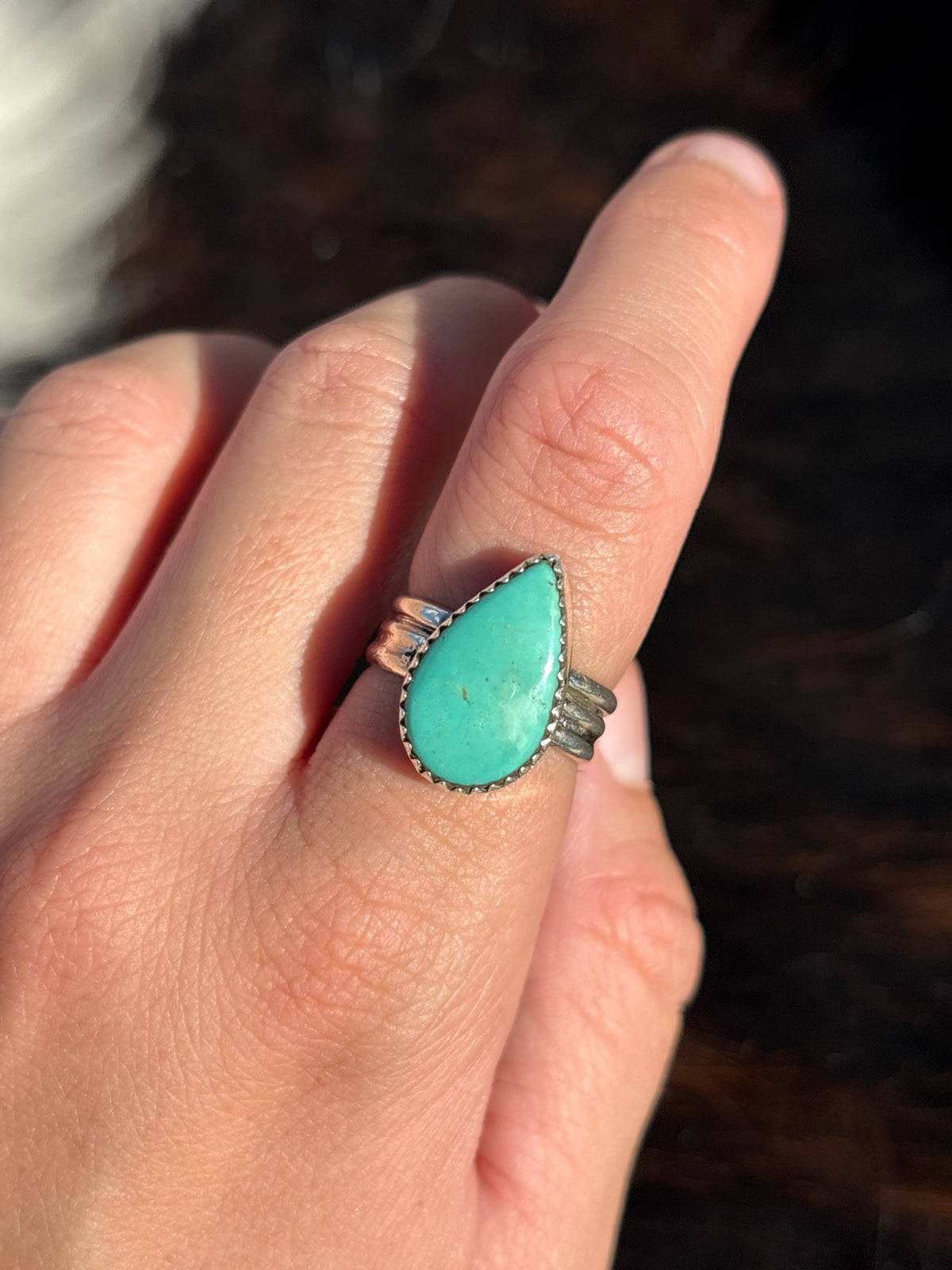 Native American, Hand-Made, Turquoise & Sterling Silver Ring