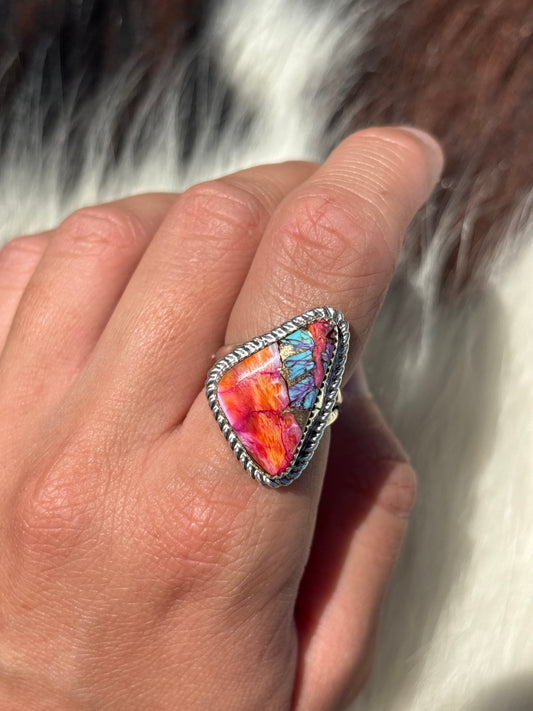 Native American, Hand-Made, Mojave & Sterling Silver Ring