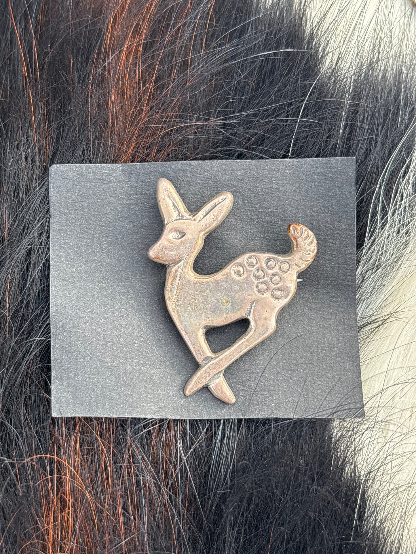 Vintage Native American, Hand-Made, Sterling Silver Brooch