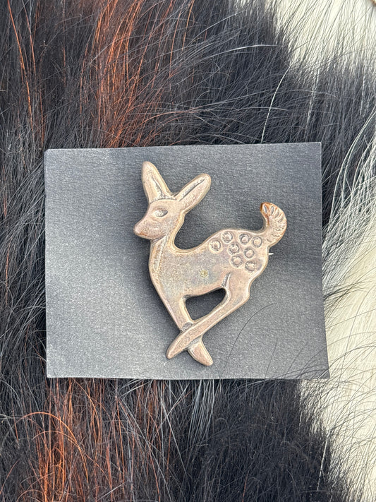 Vintage Native American, Hand-Made, Sterling Silver Brooch