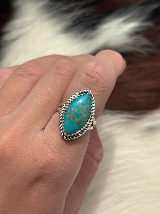Native American, Hand-Made, Turquoise & Sterling Silver Ring