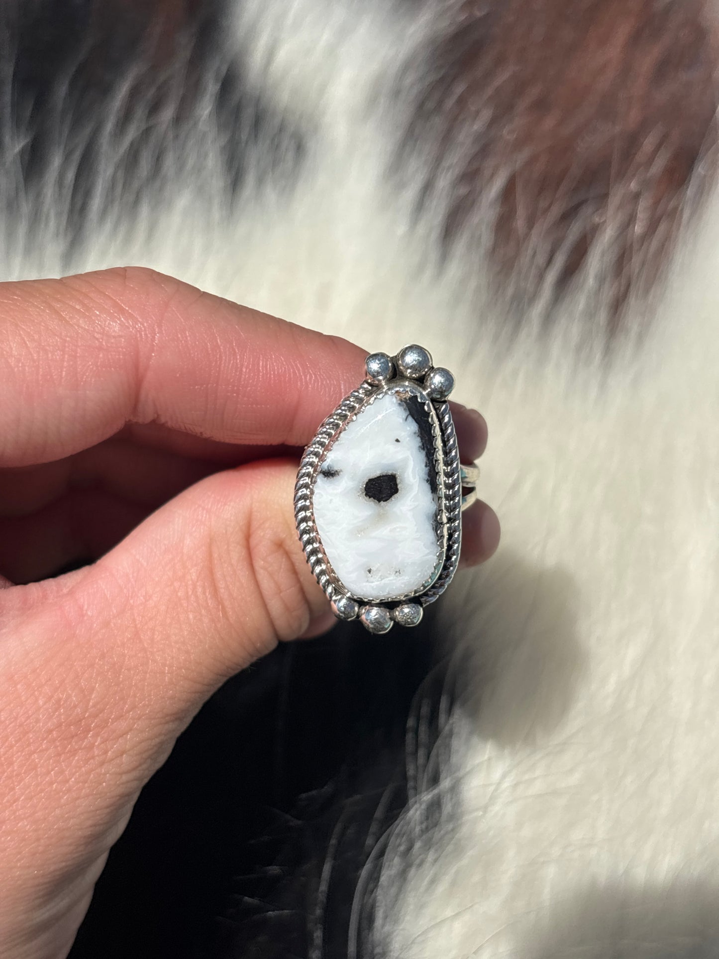 Native American, Hand-Made, Turquoise & Sterling Silver Ring