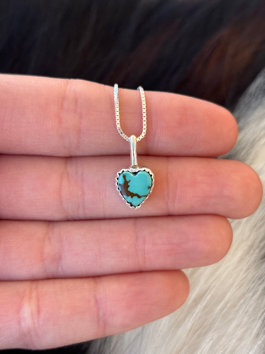 Native American, Hand-Made, Turquoise & Sterling Silver Necklace