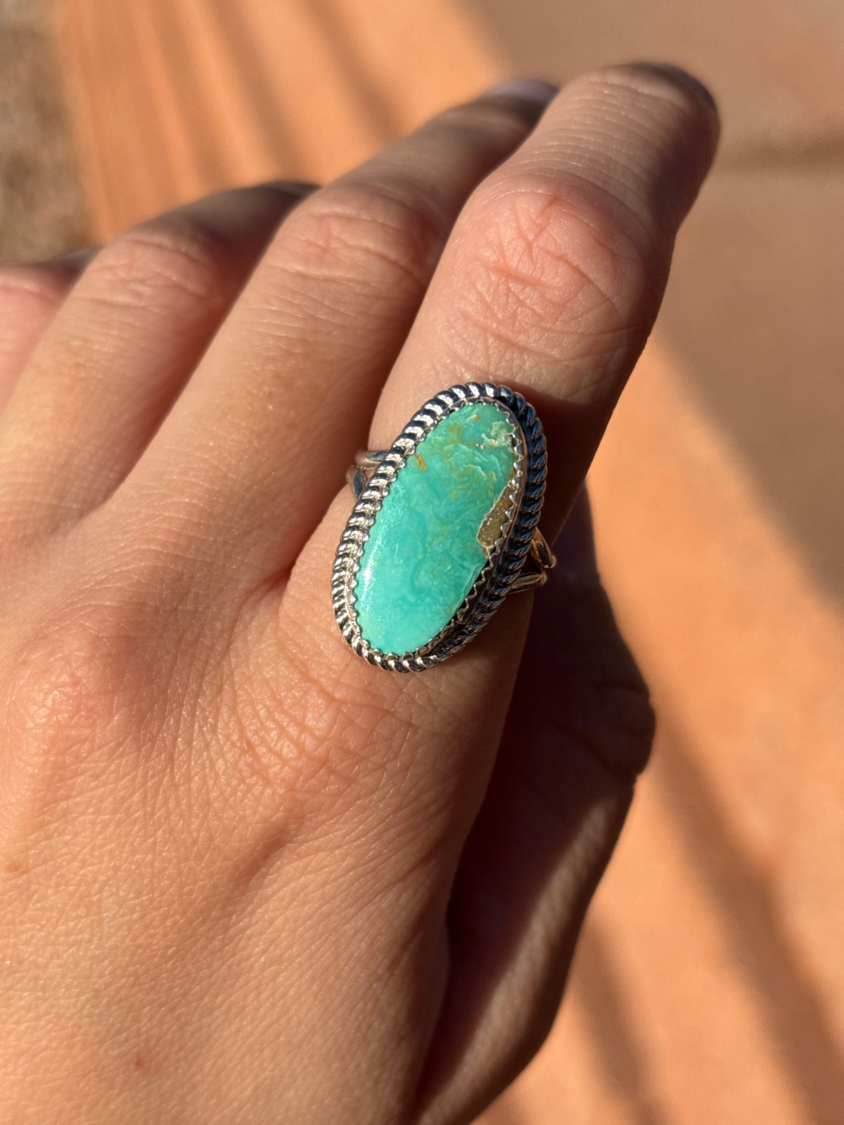 Native American, Hand-Made, Turquoise & Sterling Silver Ring