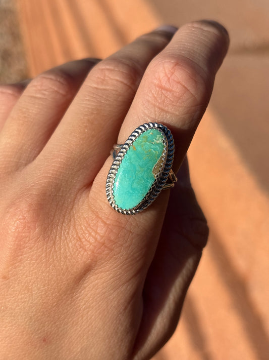 Native American, Hand-Made, Turquoise & Sterling Silver Ring