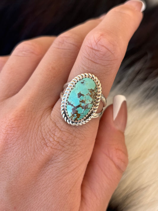 Native American, Hand-Made, Turquoise & Sterling Silver Ring