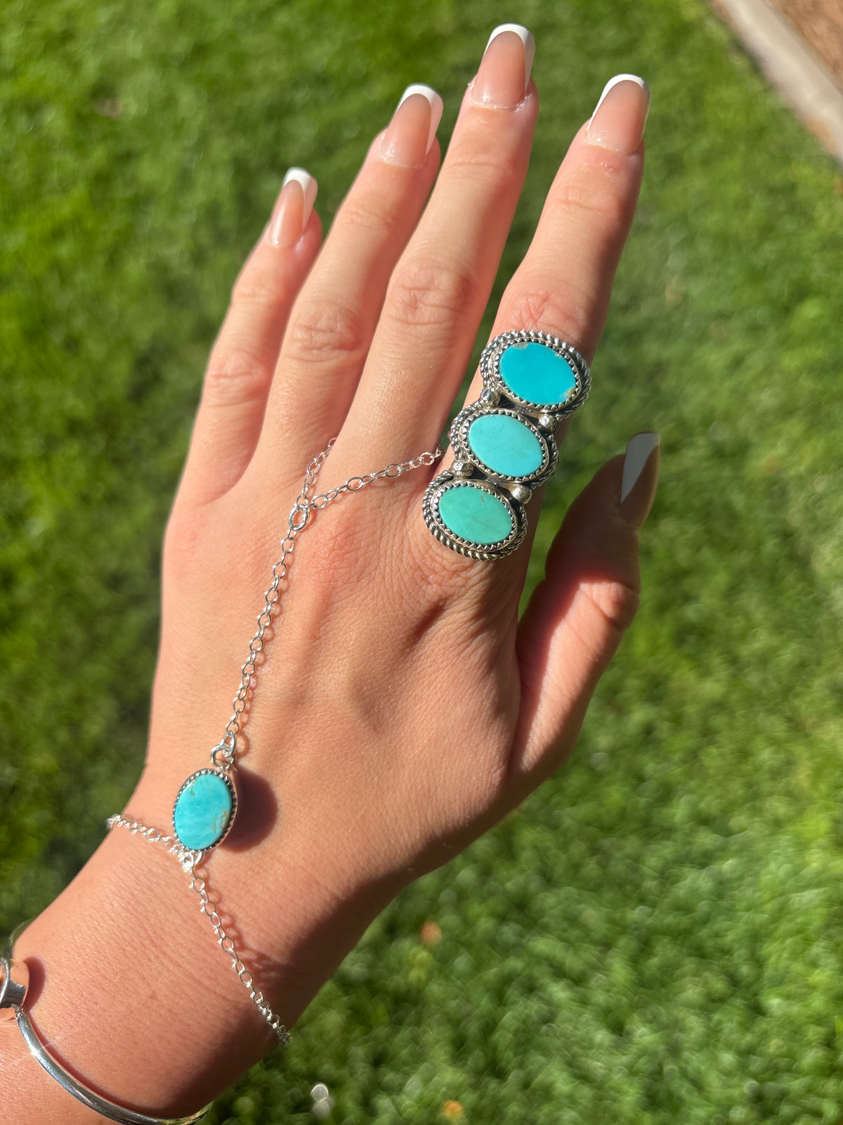 Native American, Hand-Made, Turquoise & Sterling Silver Ring