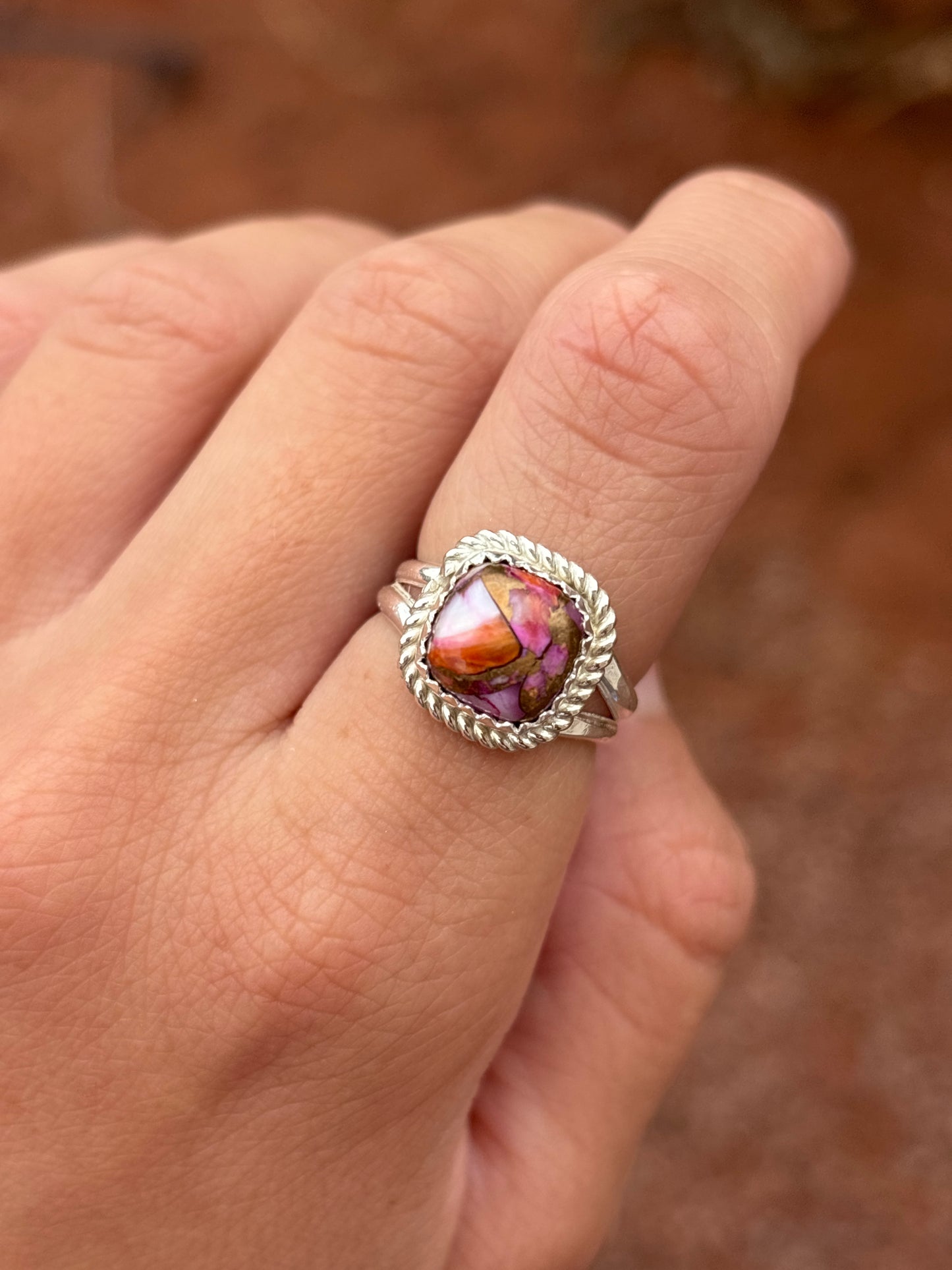 Native American, Hand-Made, Mojave & Sterling Silver Ring