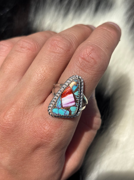Native American, Hand-Made, Mojave & Sterling Silver Ring