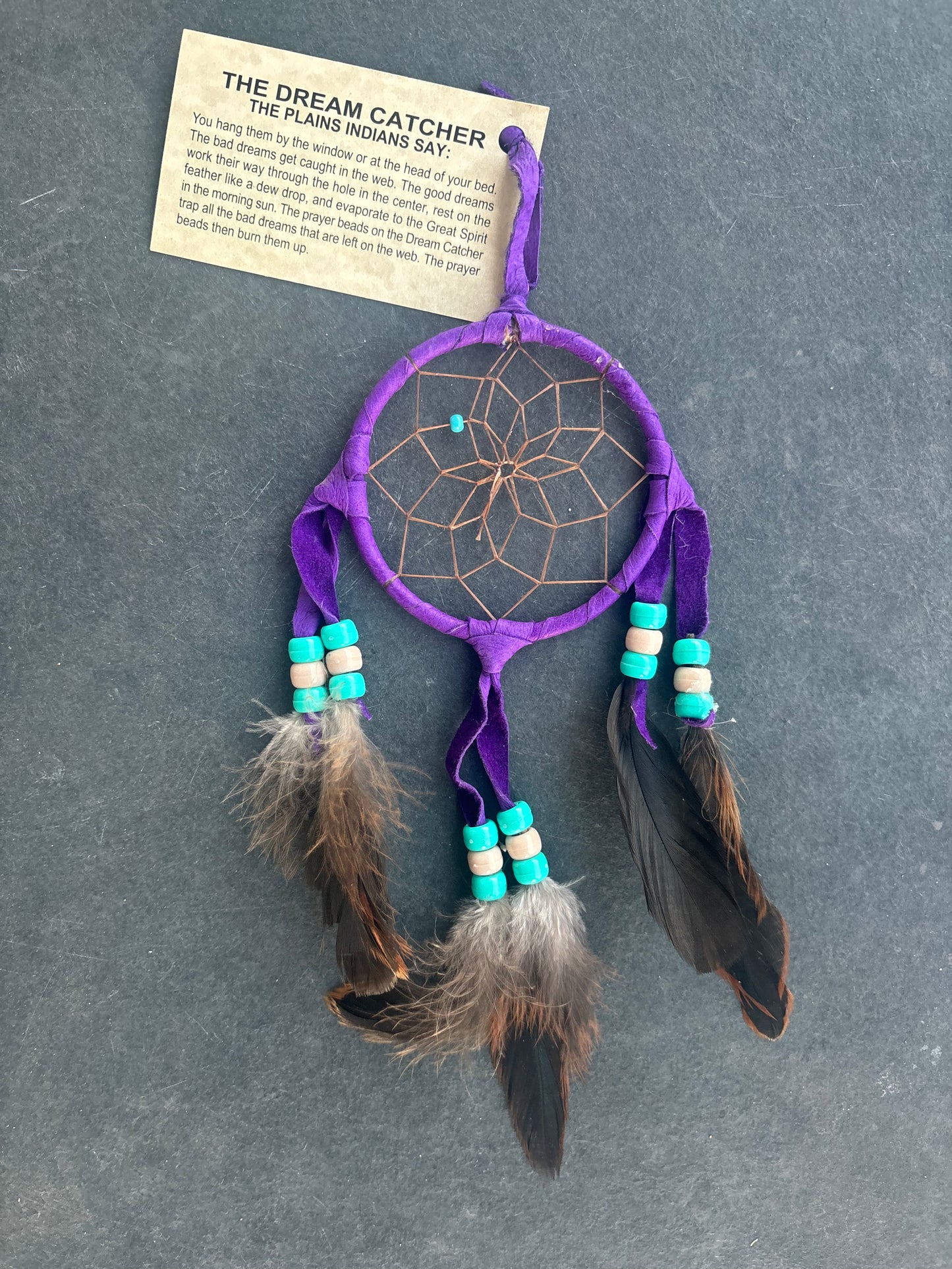 Native American, Hand-Made, 3" Dreamcatcher