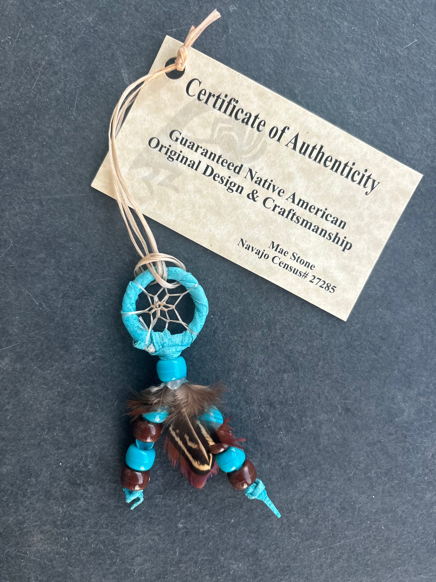 Native American, Hand-Made, 1" Dreamcatcher