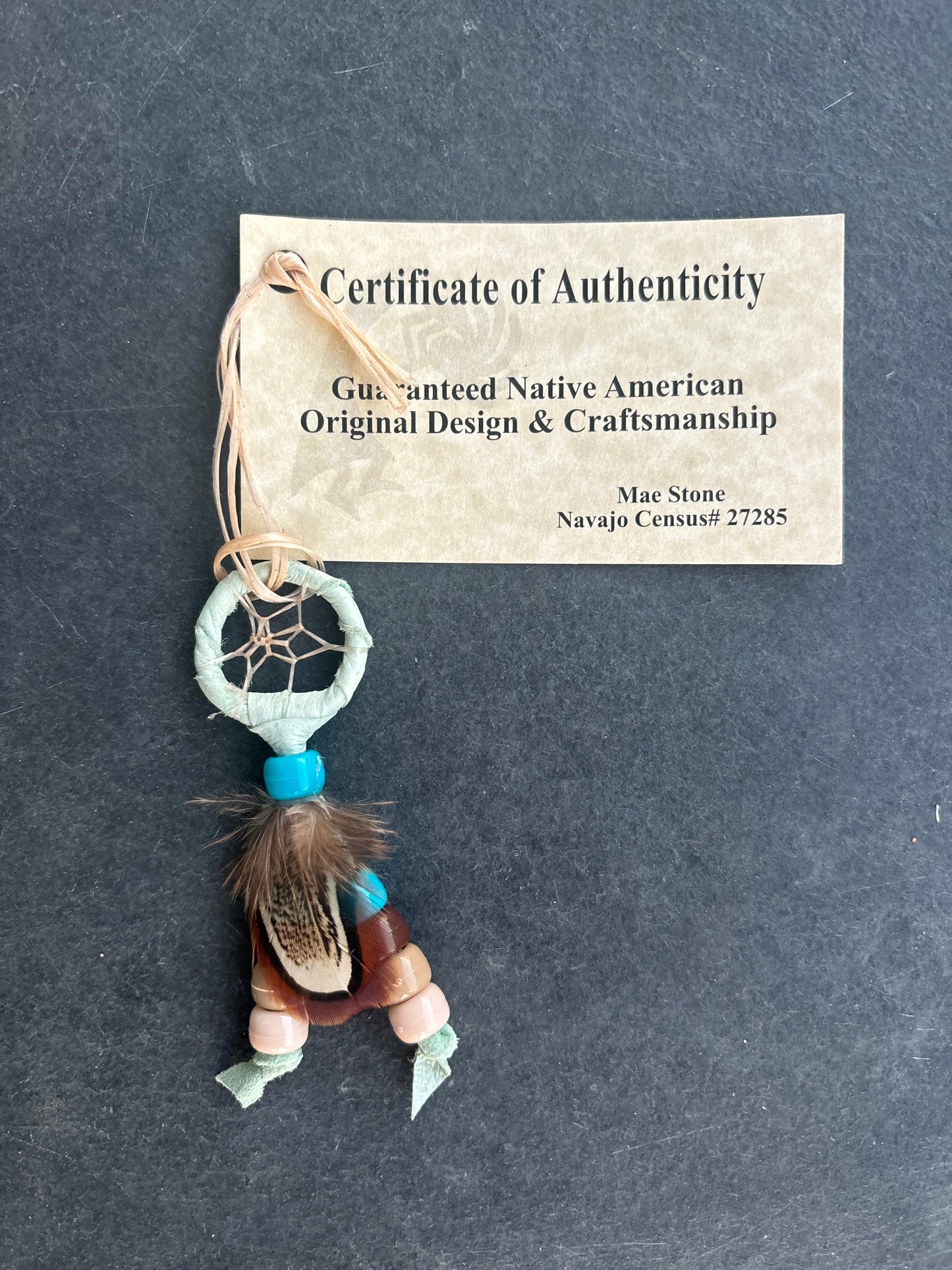 Native American, Hand-Made, 1" Dreamcatcher
