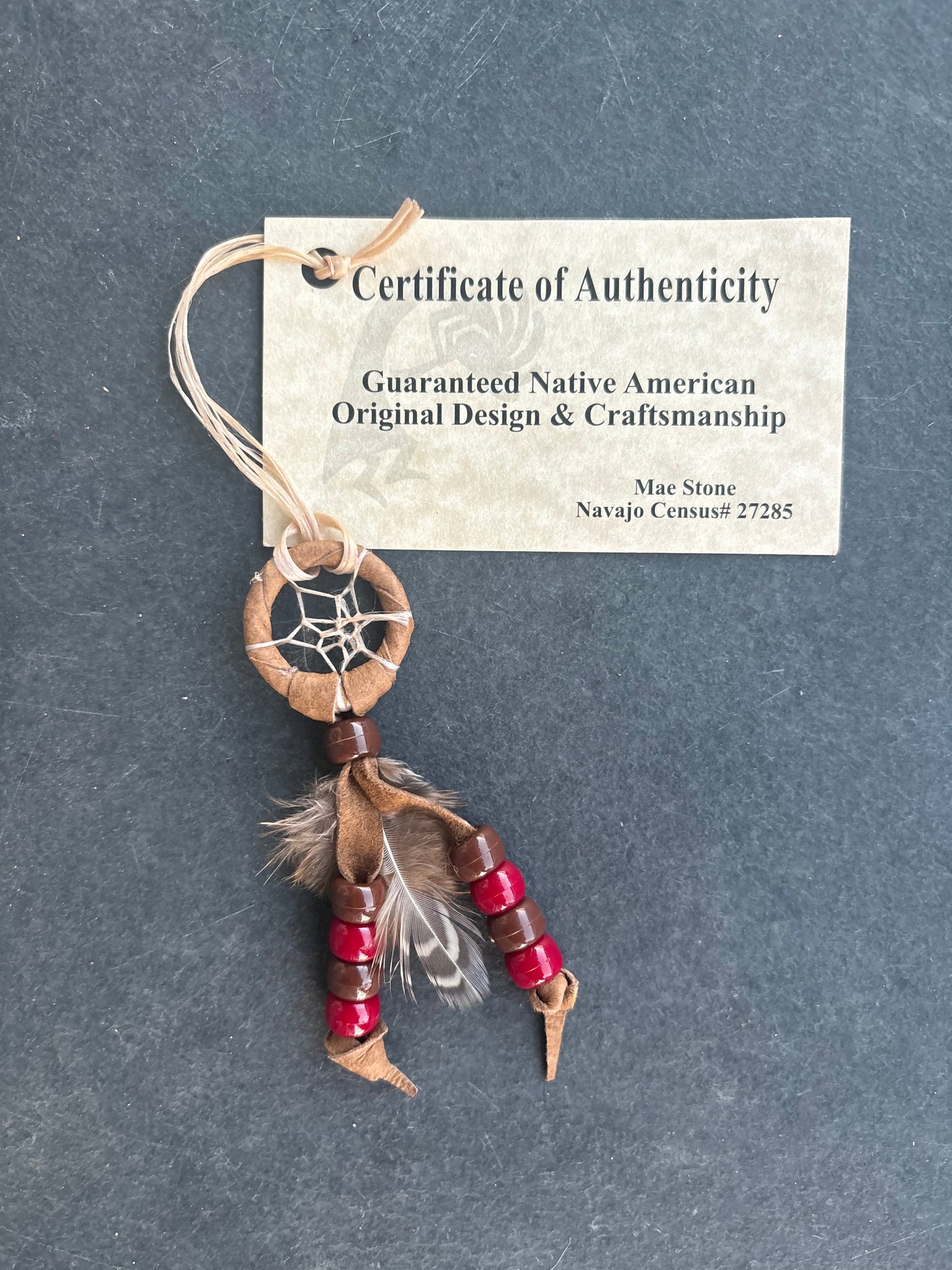Native American, Hand-Made, 1" Dreamcatcher