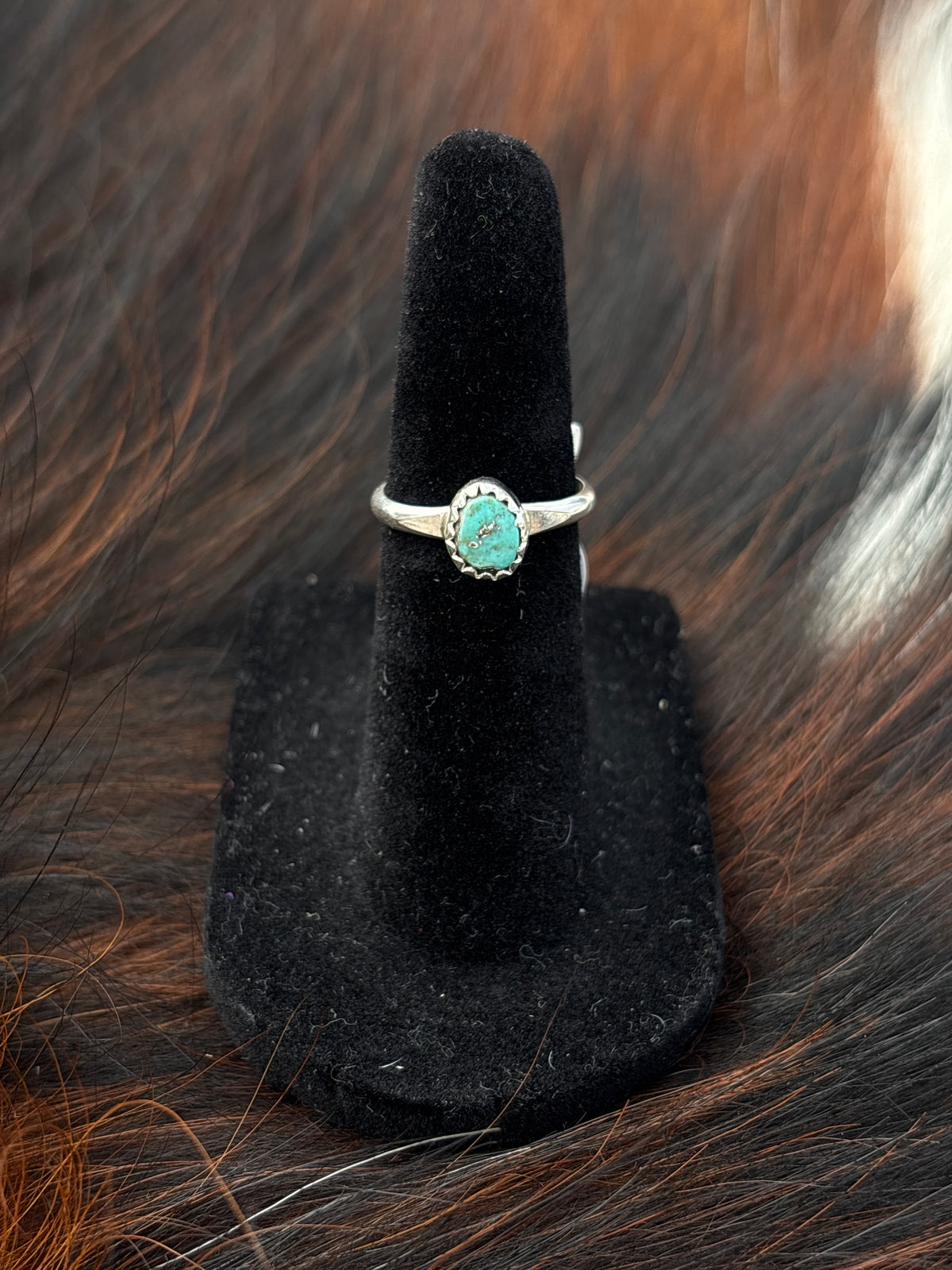 Native American, Hand-Made, Turquoise & Sterling Silver Ring