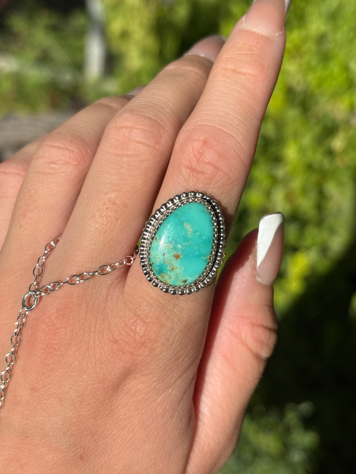 Native American, Hand-Made, Turquoise & Sterling Silver Ring