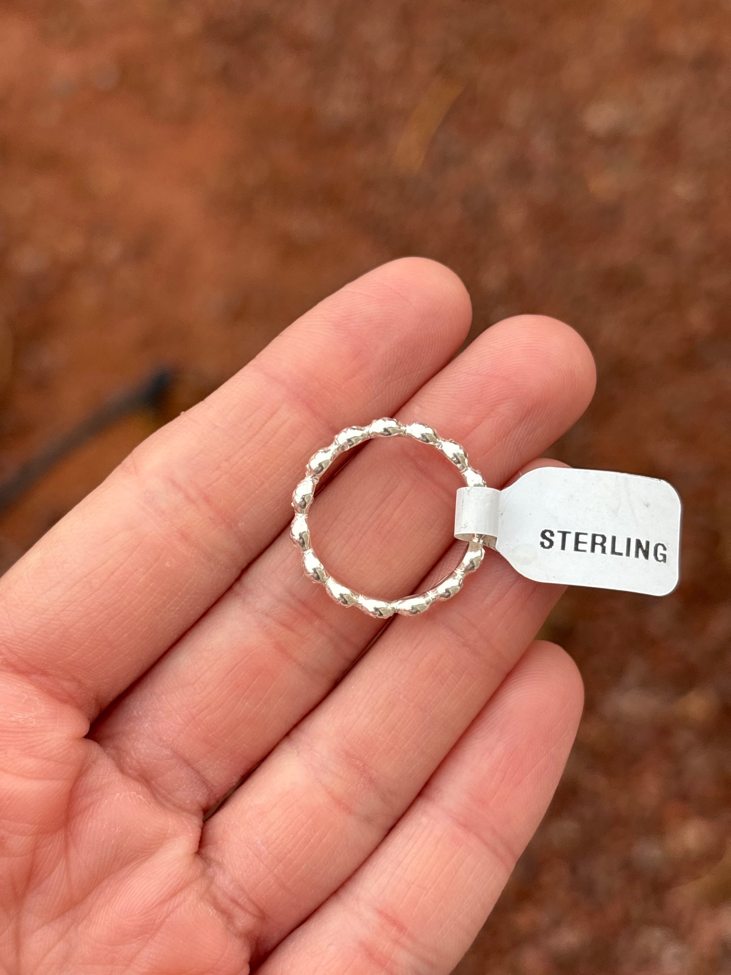Native American, Hand-Made, Sterling Silver Stacker Ring